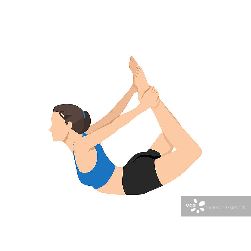 哈他瑜伽中的弓式图片素材