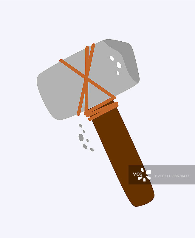 原始人的石器时代锤子图片素材