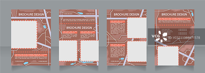 城市规划棕色空白宣传册设计图片素材