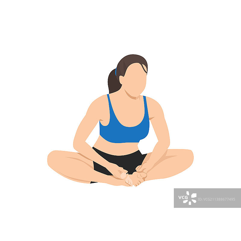 女人做束角式图片素材