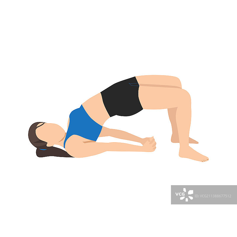 瑜伽桥式，肩倒立，轮式瑜伽图片素材