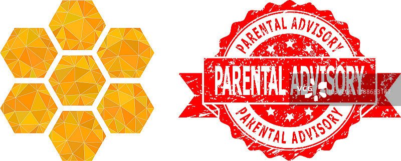 家长指导橡胶印章和蜂窝图片素材