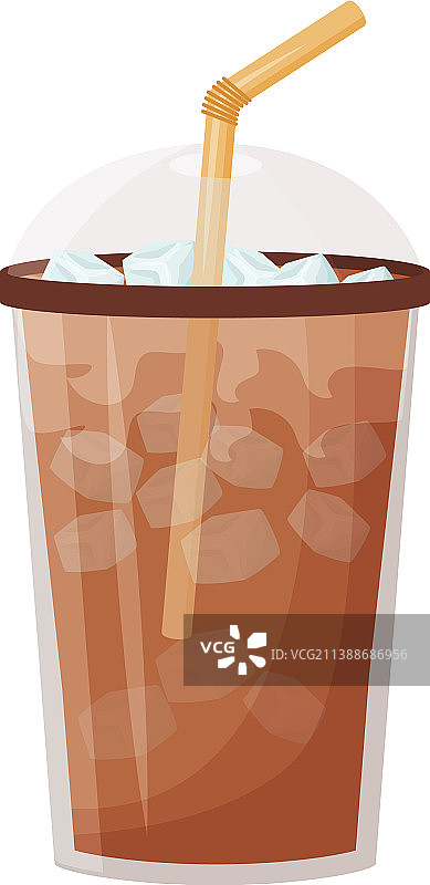 冰美式卡通巧克力奶昔冷苏打图片素材