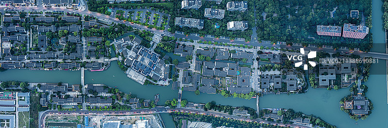 苏州园区斜塘老街与奥体中心图片素材