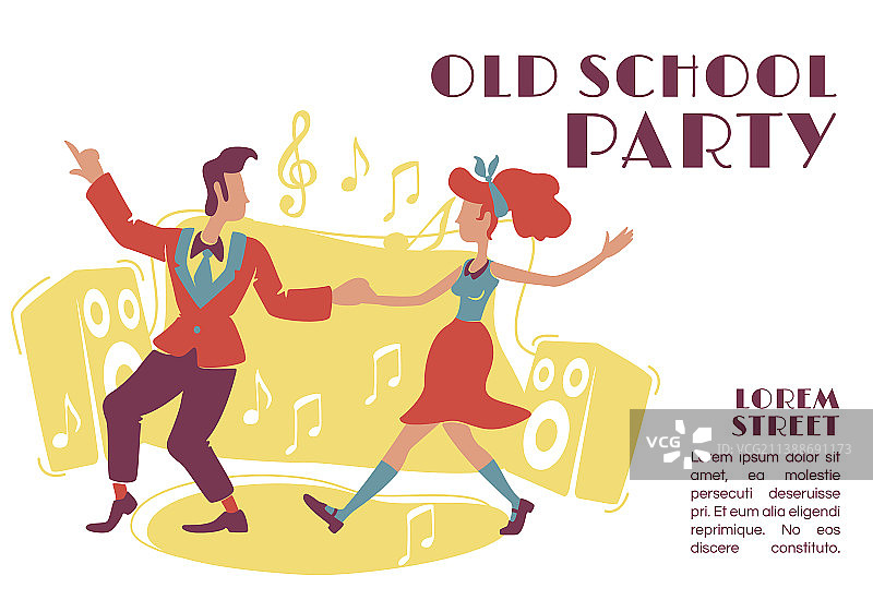 老派旗子平模板摇滚图片素材