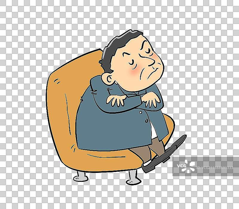 坐在沙发上傲慢的男子图片素材