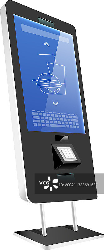 带传感器面板的自动售货亭图片素材