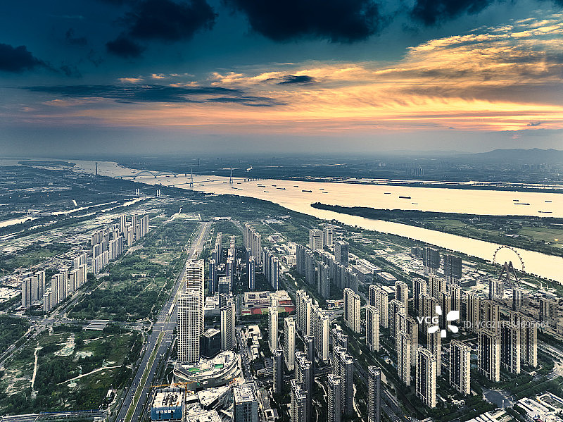 南京建邺河西新城图片素材