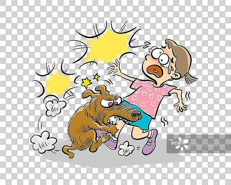 恶狗咬女孩图片素材