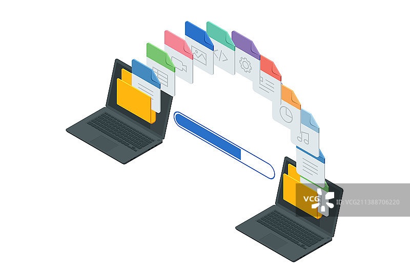2.5D数据库文件文档流程图片素材