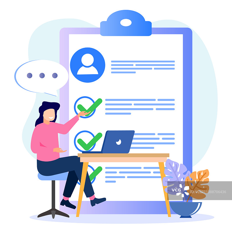 卡通人物面试图片素材