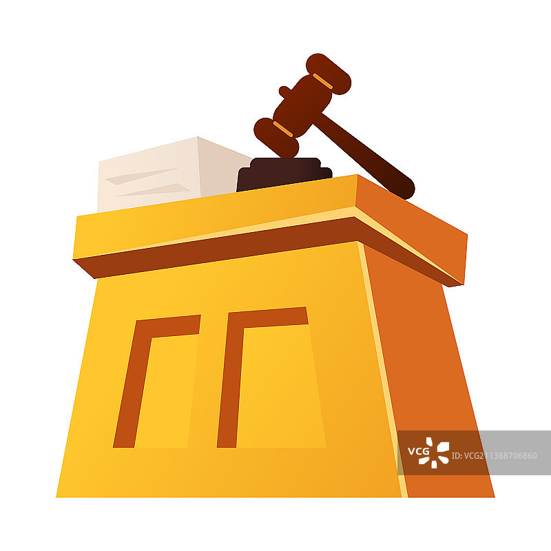 现代扁平设计的独立审判台图片素材