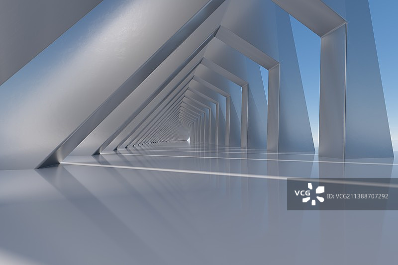 三维金属通道图片素材
