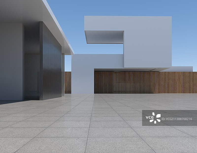 三维渲染建筑场景图片素材