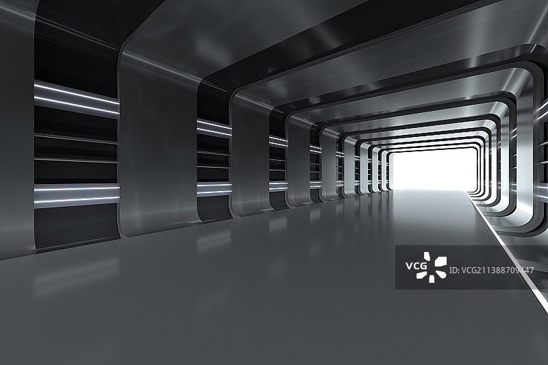 三维金属通道图片素材