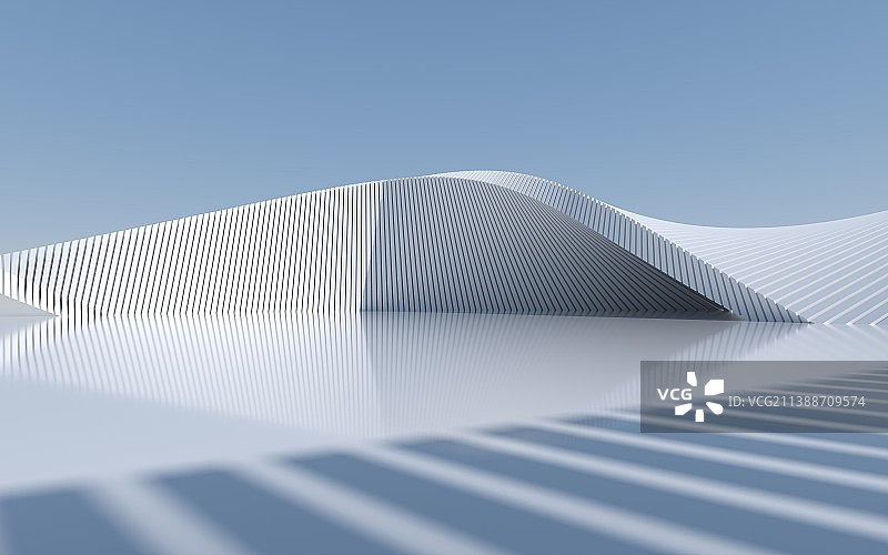 三维渲染抽象建筑空间图片素材