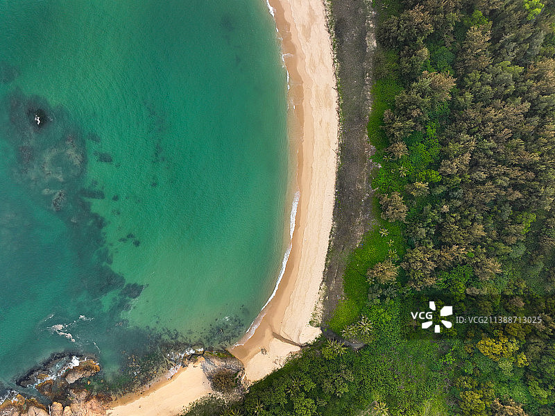 广东省惠州市惠东县港口镇大星山海龟湾航拍图片素材