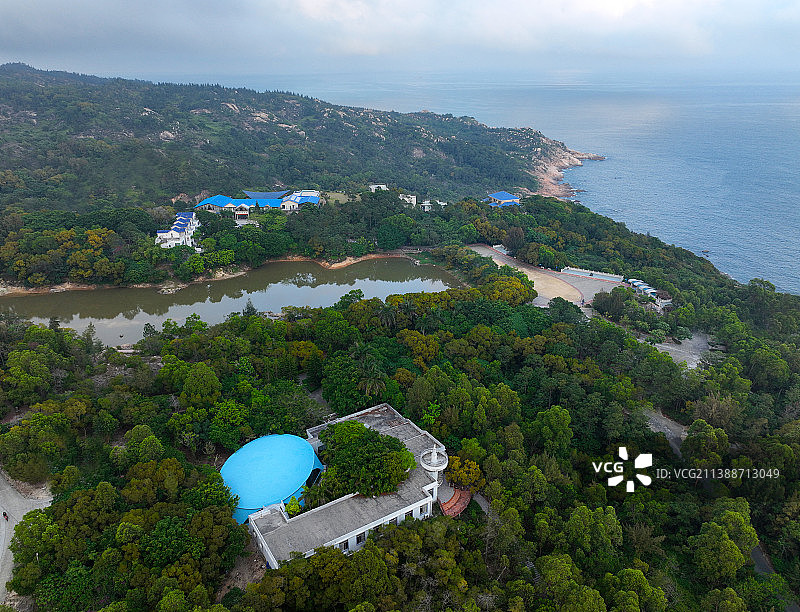 广东省惠州市惠东县港口镇大星山海龟湾航拍图片素材