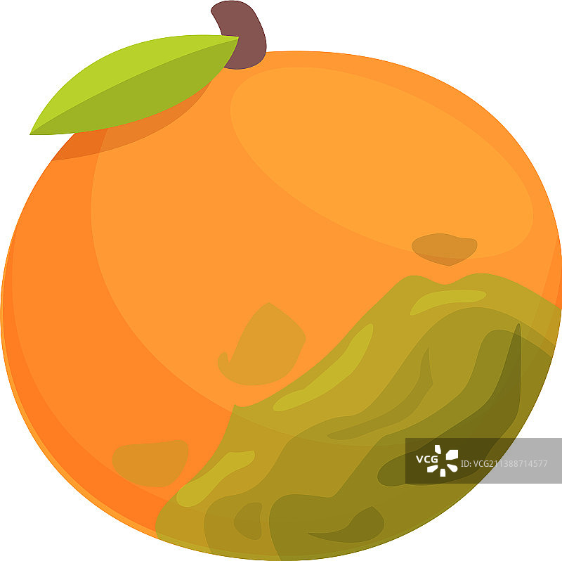 受污染的橙色图标卡通水果图片素材
