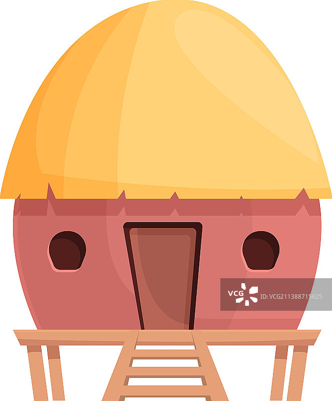 酒吧简易小屋卡通海洋房屋图标图片素材