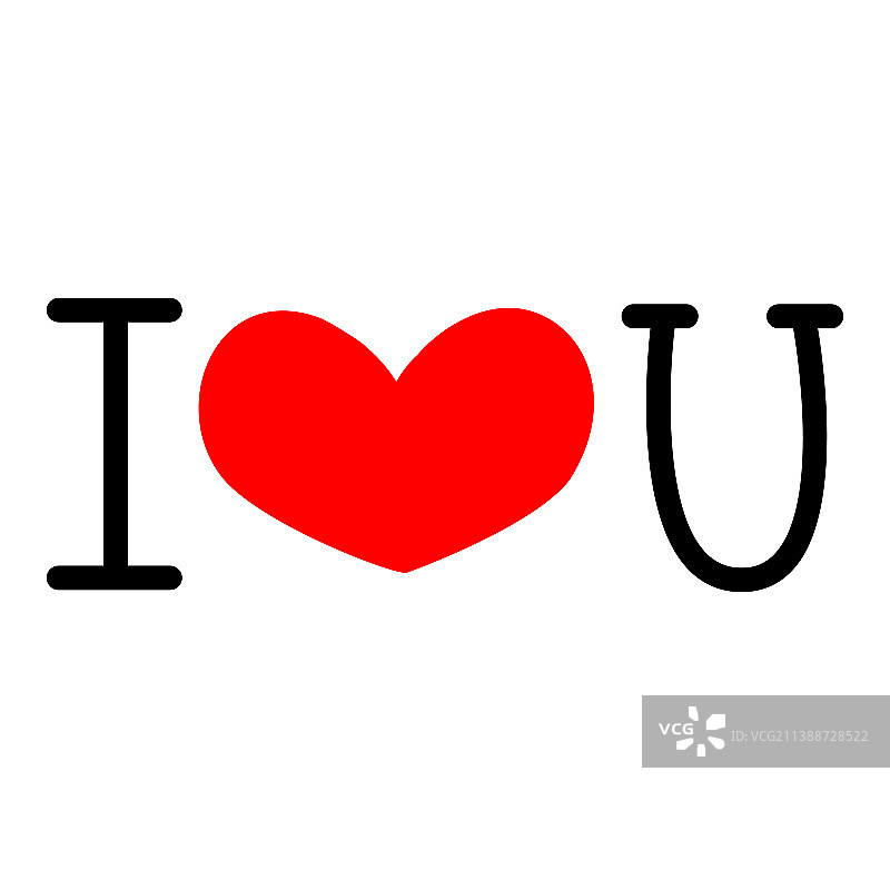 涂鸦风格“我爱你”图片素材
