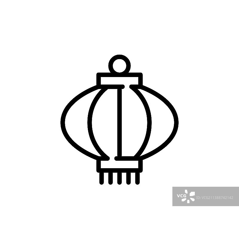 中国传统流苏灯笼像素图片素材