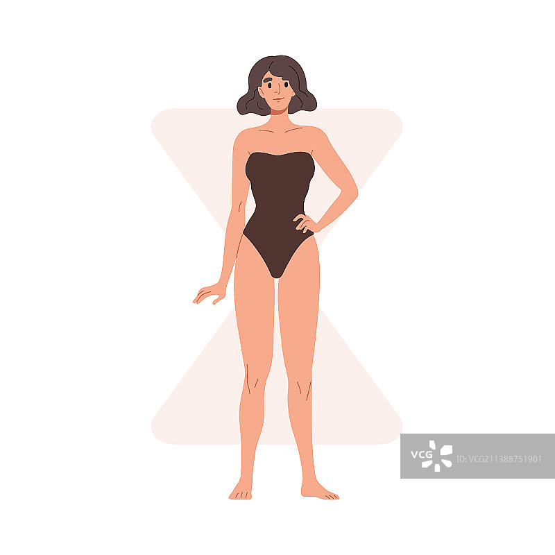 拥有沙漏型身材的泳装女人图片素材