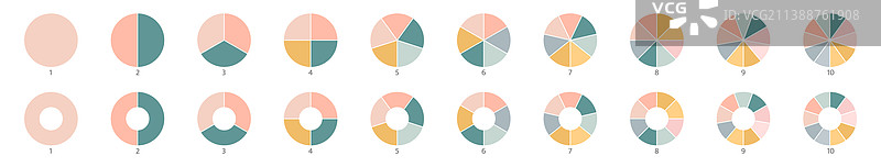 圆形图表部分符号饼图颜色图片素材
