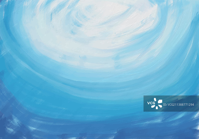 蓝色深海油画丙烯笔触图片素材