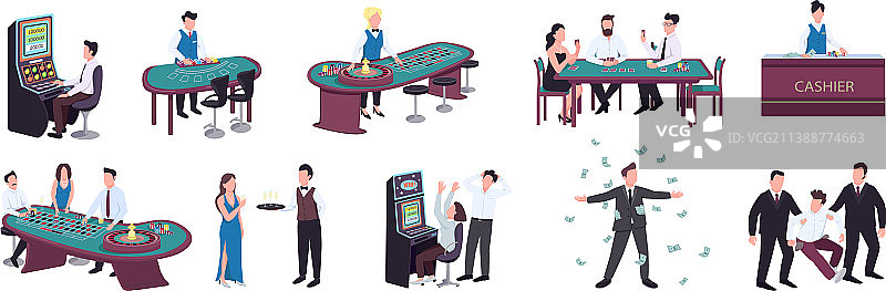 无面赌徒角色平面设计图片素材