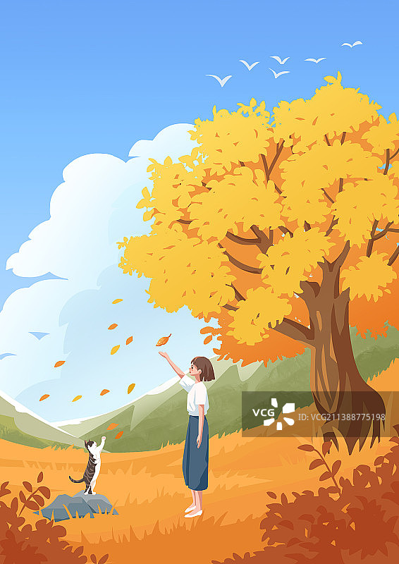 插画二十四节气——立秋图片素材