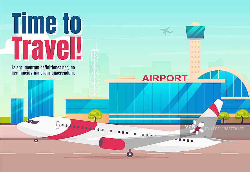 旅行时间banner扁平风模板图片素材