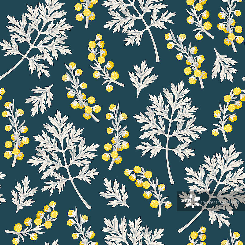艾叶花无缝图案图片素材