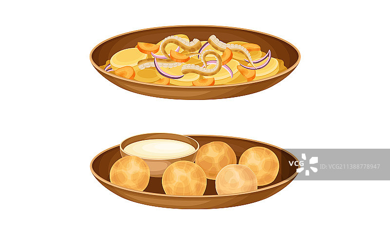 营养美味的主菜套餐图片素材