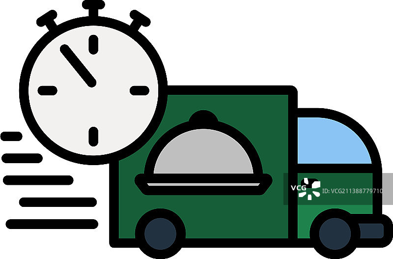 快餐外卖车图标图片素材