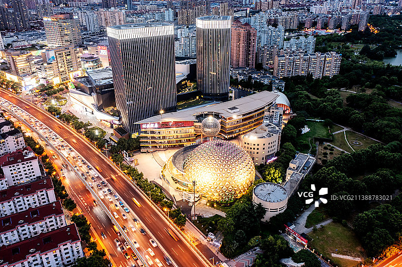 上海马戏城航拍图片素材