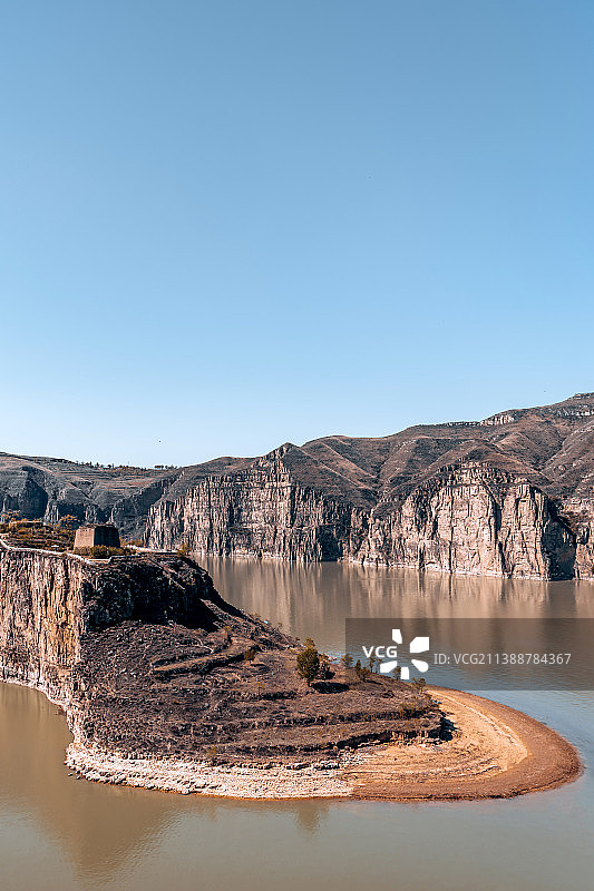 中国内蒙古呼和浩特清水河县老牛湾黄河大峡谷风光图片素材
