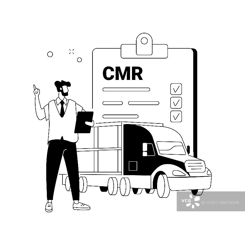 道路运输单据抽象概念图片素材