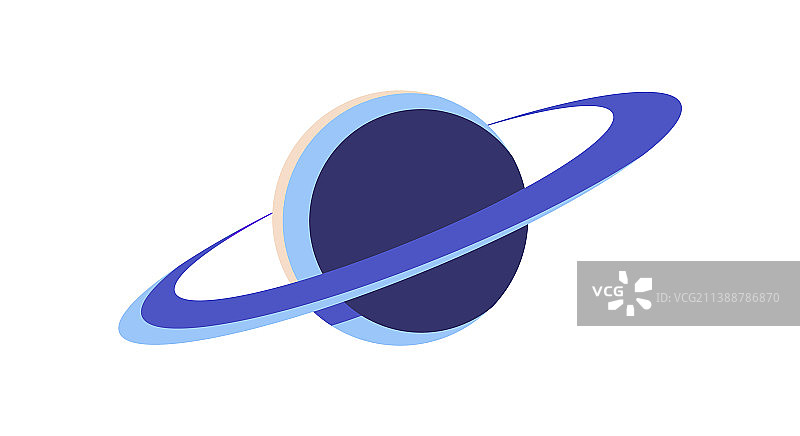 带环的蓝色星球图片素材