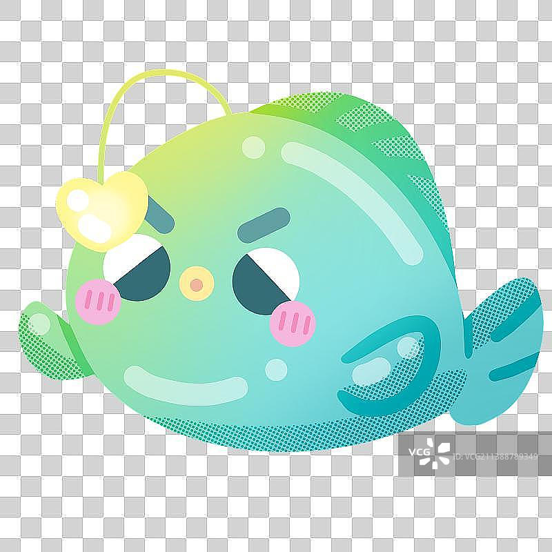 海洋生物无边贴纸图片素材