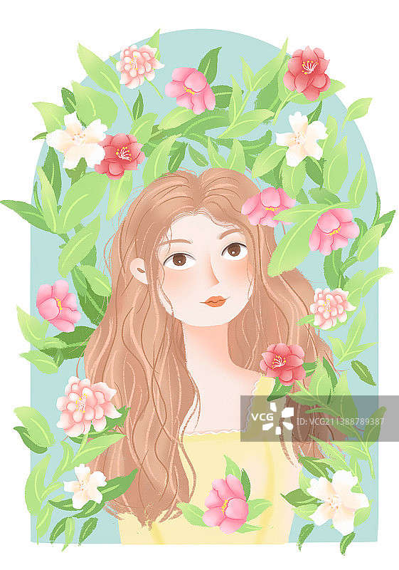 唯美少女图片素材