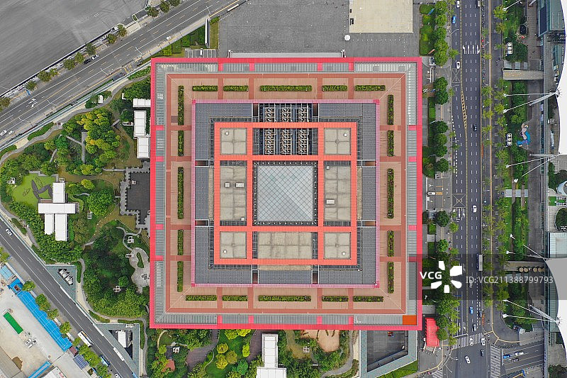 航拍-中国馆图片素材