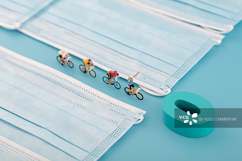 微缩创意抗疫成功早日清零图片素材