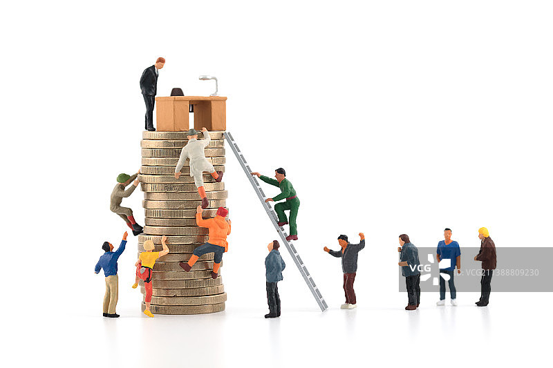 微缩创意高薪职位争抢竞争图片素材