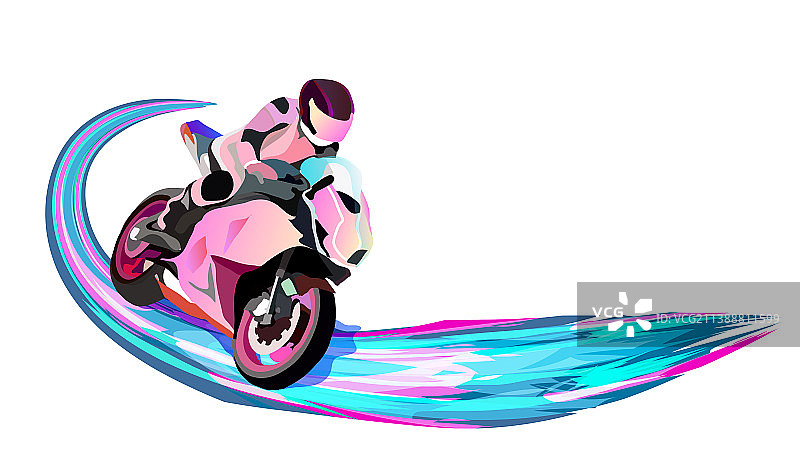 摩托车公路赛插画图片素材