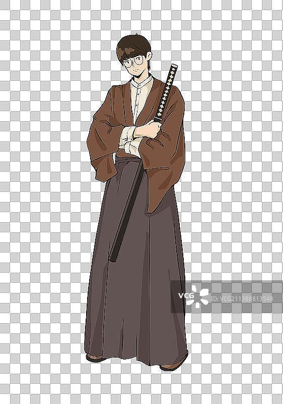 抱剑少年免抠人物素材图片素材