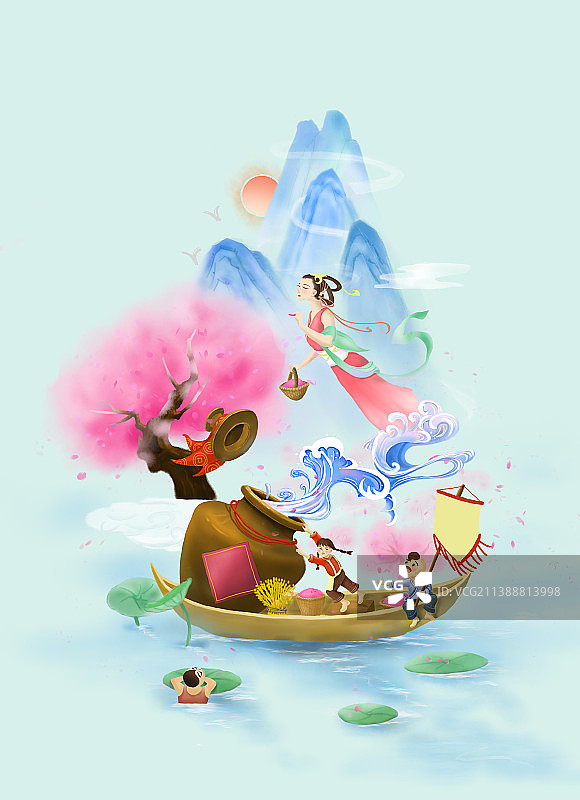 酿酒桃花仙图片素材