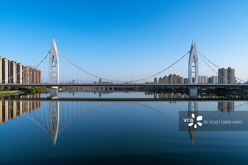 西安灞河元朔大桥图片素材