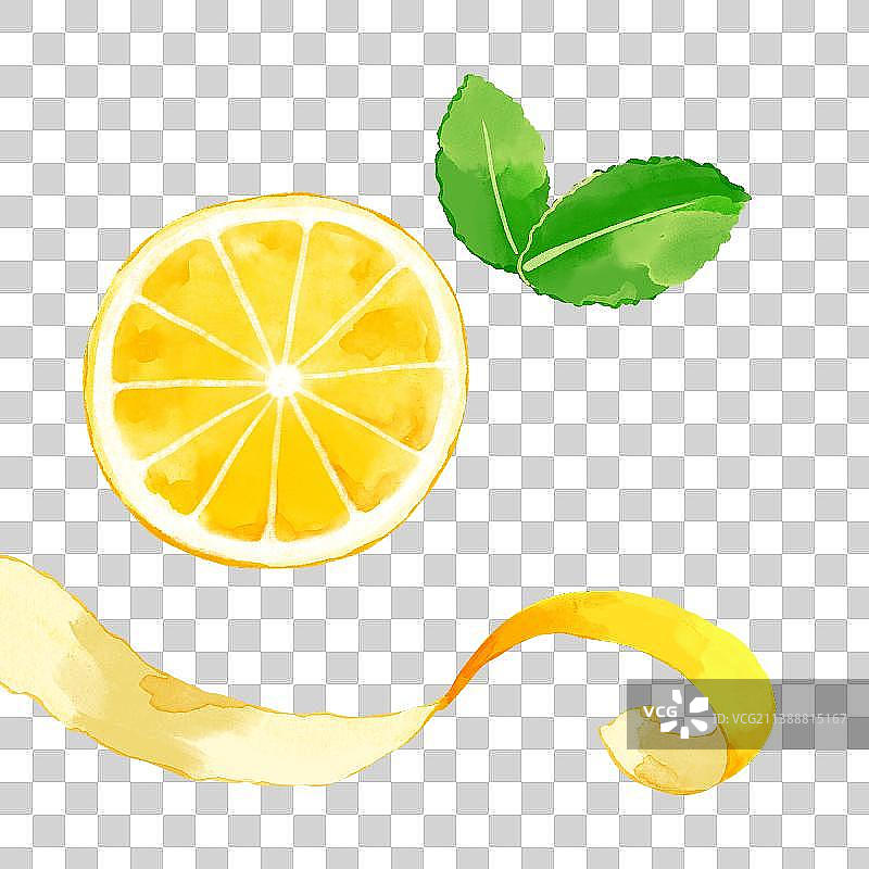 柠檬切片与皮图片素材