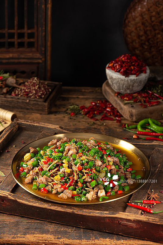 特色米椒兔丁图片素材